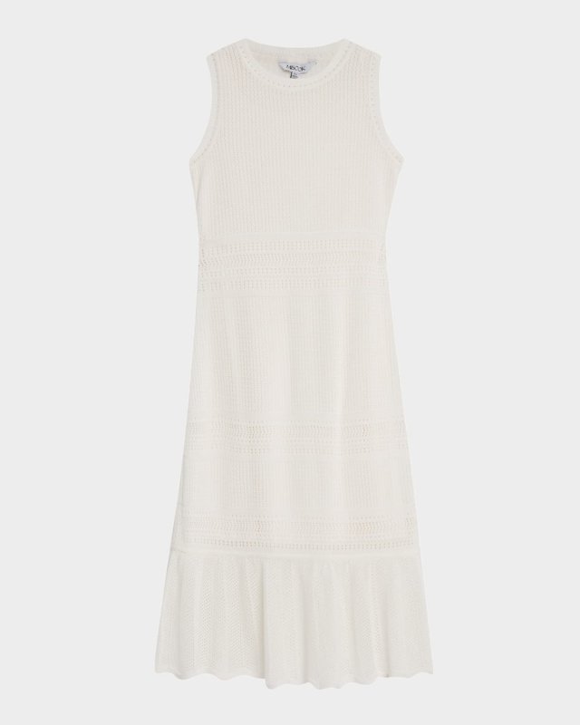 Modern Fit Pointelle Knit Midi Dress